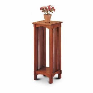 A beautiful and sturdy example of a simple wooden plant stand